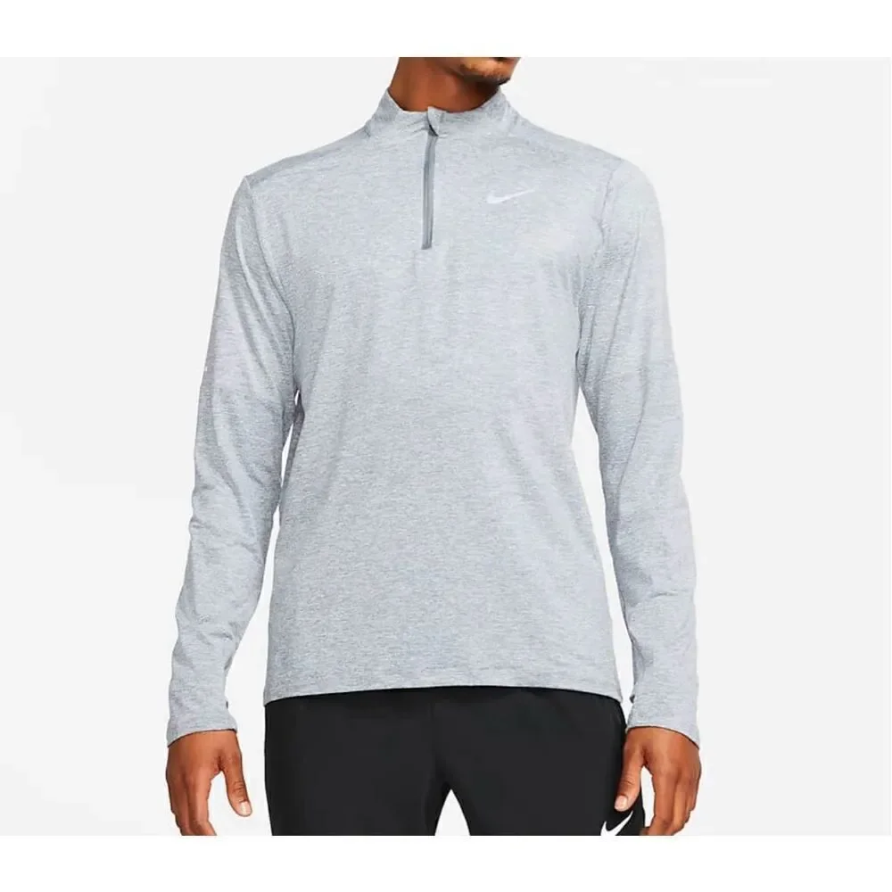 Nike Element Men's Gray Dri-FIT 1/2-Zip Running Top Size Medium